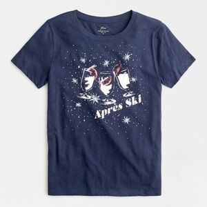 NWT Jcrew Après ski vintage cotton graphic T-shirt